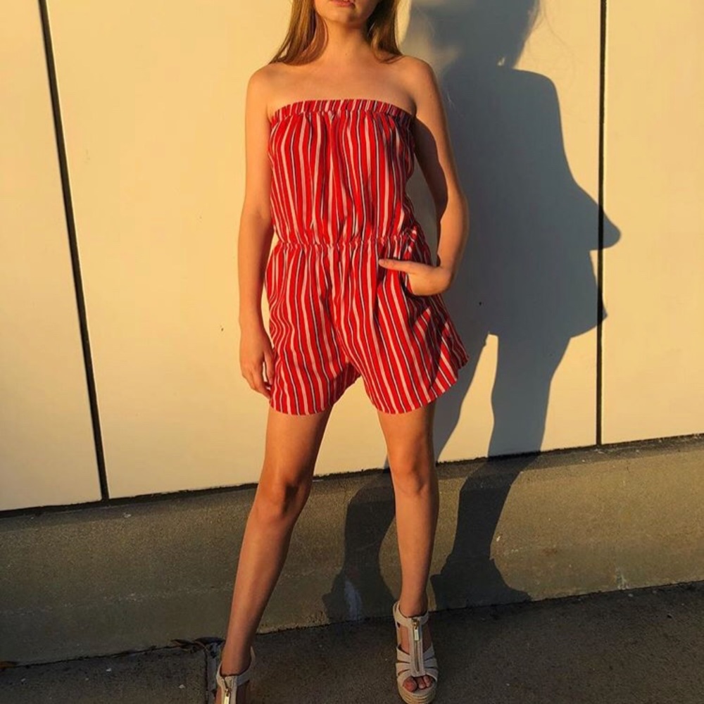Striped romper